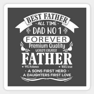 Best Dad Ever | father's Day | No.1 Dad | Best Dad Forever | Gift For Dad Magnet